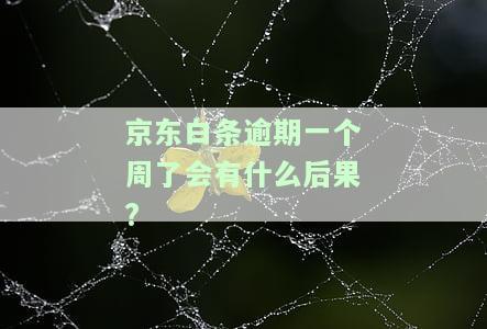 逾期一个星期了会有什么后果，逾期一周的严重后果，你必须知道！