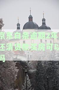 京东白条逾期2年还清贷款买房可以吗