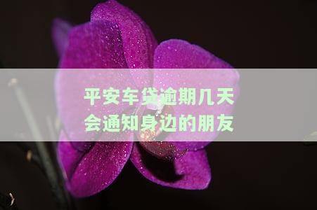 平安车贷逾期几天会通知身边的朋友？影响及后果解析