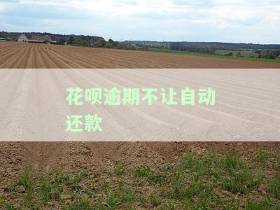 花呗逾期怎么能不让花呗从余额里面直接扣款，如何防止花呗逾期自动扣除余额？