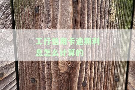 工行信用卡逾期利息怎么计算的呢，如何计算工商银行信用卡逾期利息？详细步骤解析
