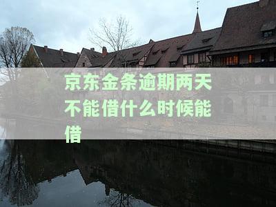 京东金条逾期两天不能借什么时候能借
