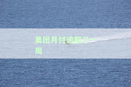 美团月付逾期一周没还后果会怎么样，美团月付逾期一周的严重后果，你必须知道！