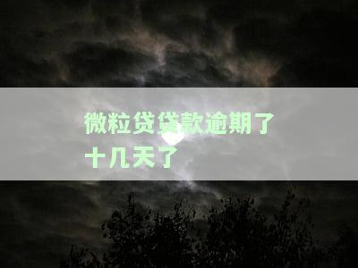 微粒贷逾期10天了，紧急提醒：您的微粒贷已逾期10天，请尽快还款！