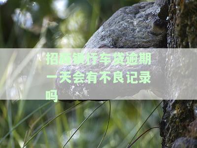 招商银行车贷逾期一天会有不良记录吗