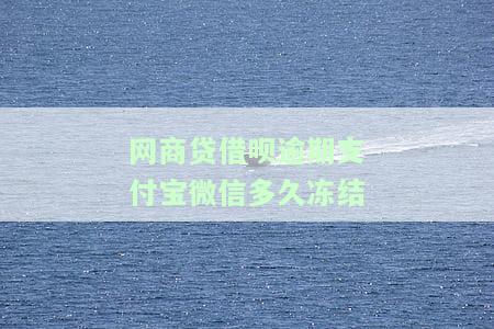 网商贷逾期会被冻结支付宝吗，【警示】网商贷逾期可能导致支付宝账户冻结，不可忽视！