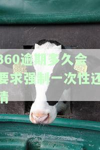 360逾期多久会要求强制一次性还清