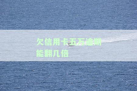 欠五万信用卡逾期一年未还，利息多少？可能被起诉！