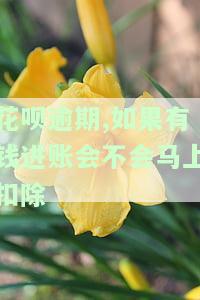 花呗逾期,如果有钱进账会不会马上扣除银行卡，花呗逾期：若有钱进账，会立即从银行卡扣款吗？