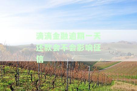 滴滴金融逾期一天还款会不会影响征信，滴滴金融逾期一天还款会否影响个人征信？