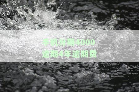 手机分期4000逾期4年的逾期费用是多少？