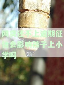 网贷逾期上征信，真的会影响孩子的升学吗？