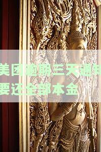 美团逾期三天通知要还全部本金