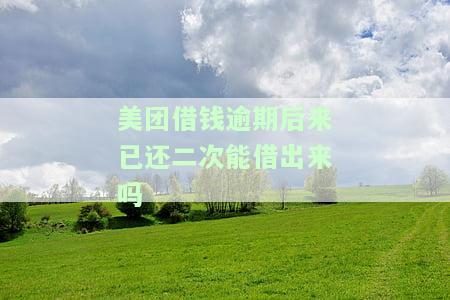 美团借钱逾期后还款，能否再次借款？