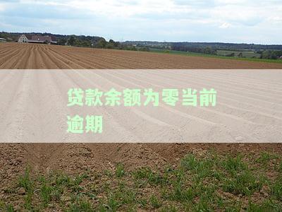 贷款余额为零当前逾期怎么处理，解决贷款问题：余额为零且当前逾期的应对策略