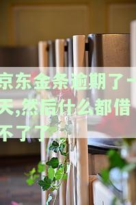 京东金条逾期一天无法借款，如何解决？