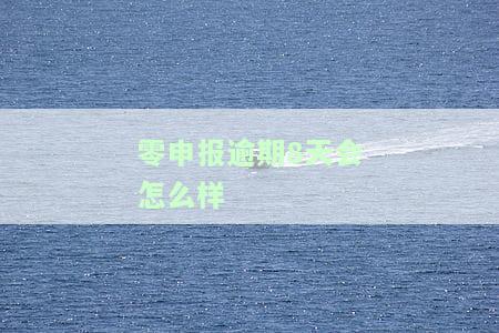 零申报逾期8天会怎么样处理，逾期8天未进行零申报，将面临怎样的处理？