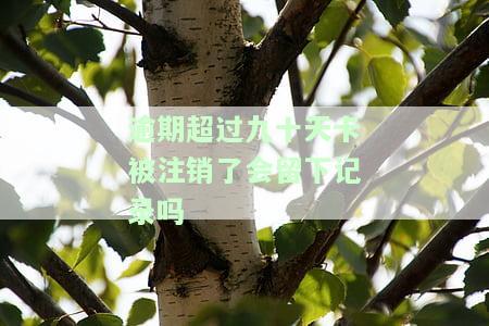 逾期超过九十天卡被注销了会留下记录吗？影响信用吗？