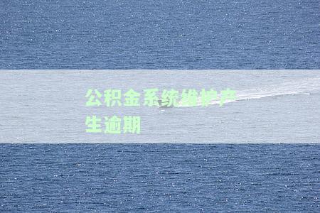 公积金系统升级逾期处理方法
