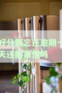 好分期忘还逾期一天还能再借吗