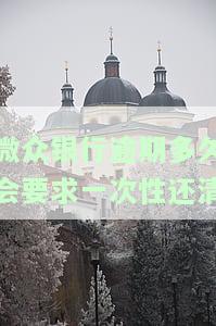 微众银行逾期多久会要求一次性还清