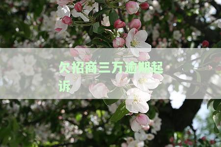 欠招商三万逾期起诉会怎么样，逾期未还招商银行三万元，可能会被起诉！