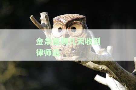 金条逾期收到律师函后，多久会被起诉？