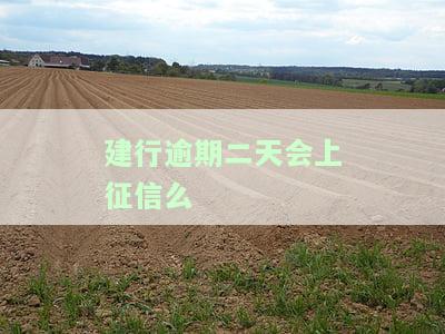 建行逾期二天会影响征信吗？