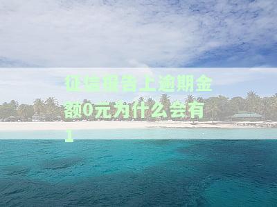 征信报告上逾期金额0元为什么会有1-征信报告上逾期金额0元为什么会有100元