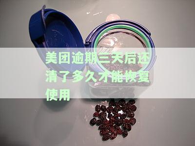 美团逾期三天后还清，多久能恢复使用及额度？影响信用卡吗？