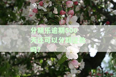 分期乐500块钱逾期5天还了还可以用吗，【分期乐】逾期5天还款500元，账户还能继续使用吗？