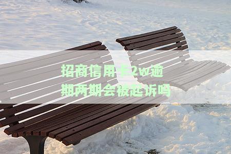 招商信用卡2w逾期两期会被起诉吗？解决方案是什么？