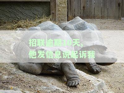 招联逾期10天,他发信息说起诉我怎么办，遇到招联逾期10天被起诉，该如何应对？