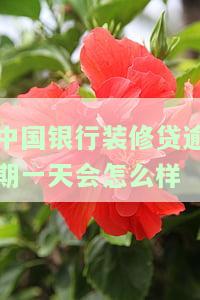 中国银行装修贷逾期一天的处理方式是什么？