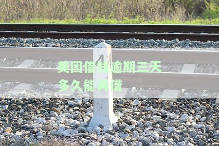 美团借钱逾期三天多久能再借出来，美团借钱逾期三天后，需要多长时间才能再次借款？