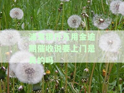 浦发银行万用金逾期催收说要上门？真的会来吗？逾期多久会被银行起诉？