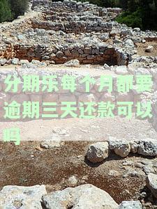 分期乐每个月都要逾期三天还款可以吗