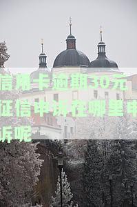 信用卡逾期30元征信申诉流程及地点解析