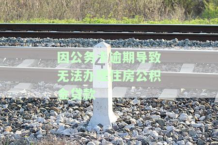 因公务卡逾期导致无法办理住房公积金贷款