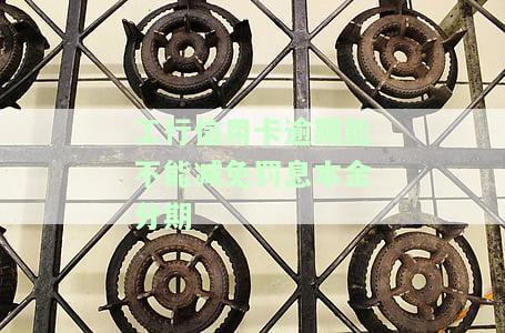 工行信用卡逾期能不能减免罚息本金分期