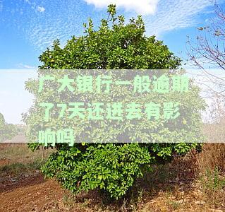 大银行一般逾期7天还款，对信用有影响吗？——知乎上的讨论