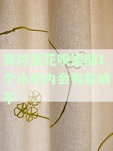支付宝花呗逾期1个小时内会有影响不良记录吗，花呗逾期1小时有影响吗？不良记录会留多久？