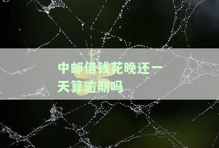 中邮借钱花：晚还一天算逾期吗？影响大吗？