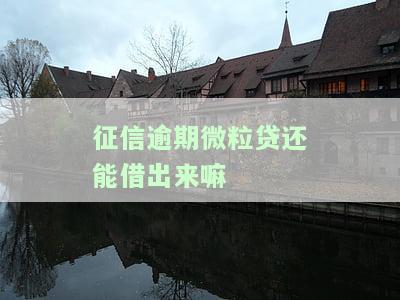 征信逾期影响微粒贷借款吗？解决办法大公开！