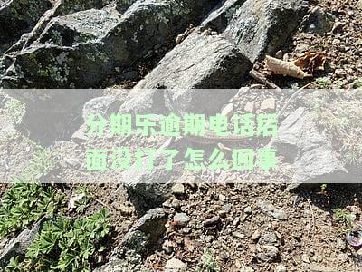 分期乐逾期电话后面没打了怎么回事-分期乐逾期打电话给我没接有没有事