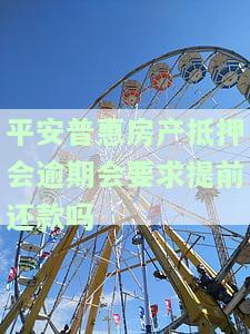 平安普房产抵押贷款多久能提前结清？