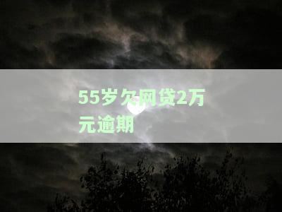 55岁欠网贷2万逾期：如何处理？