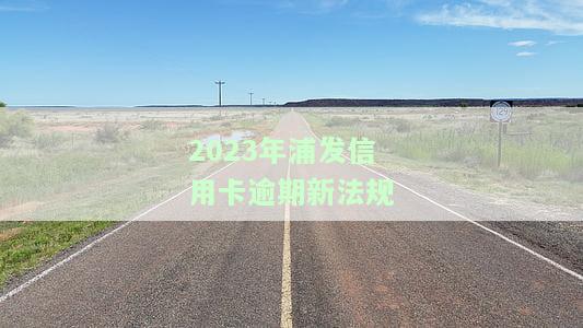 2023年浦发信用卡逾期新法规详解