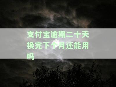 支付宝逾期二十天换完下个月还能用吗安全吗，支付宝逾期20天，下月能否继续使用？安全问题如何解决？
