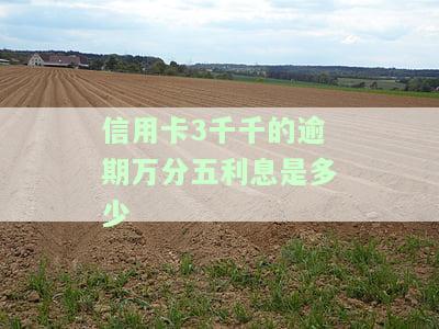 三万的信用卡逾期后，应还多少利息？